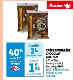 Auchan - Crêpes Fourrées Chocolat