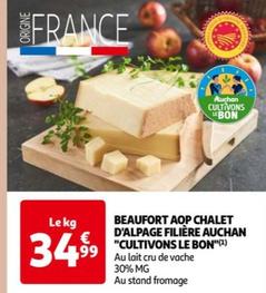 Auchan - Beaufort Aop Chalet D'alpage Filière "Cultivons Le Bon"