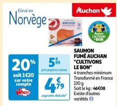 Auchan - SAUMON FUMÉ AUCHAN "CULTIVONS LE BON"