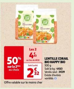 happy bio - lentille corail bio
