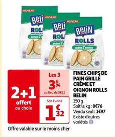 FINES CHIPS DE PAIN GRILLÉ CRÈME ET OIGNON ROLLS