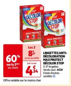lingettes anti- décoloration maxprotect décolor stop