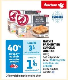 auchan - hachis parmentier surgele