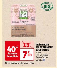 so'bio - creme rose eclat fermete