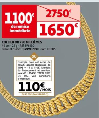 Collier Or 750 Millièmes