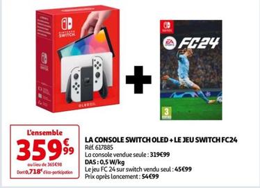 Nintendo - La Console Switch Oled + Le Jeu Switch Fc24