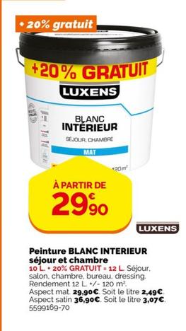 Luxens - Peinture Blanc Interieur Séjour Et Chambre