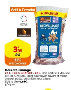 Woodstock - Bois D'allumage offre à 3,99€ sur Weldom