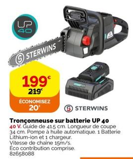 Sterwins - Tronçonneuse Sur Batterie Up 40 offre à 199€ sur Weldom