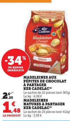 Ker Cadelac - Madeleines Aux Pepites De Chocolat a Partager