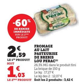 Lou Perac - fromage au lait pasteurise de brebis