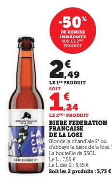 Biere Federation Francaise De La Lose