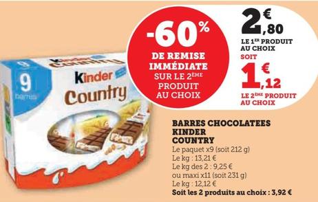 Ferrero - Barres Chocolatees Kinder Country