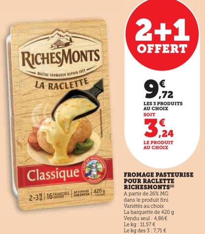 fromage pasteurise pour raclette