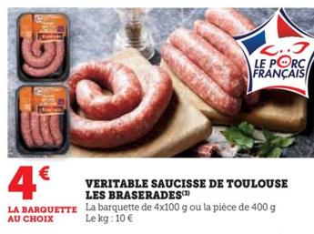 veritable saucisse de toulouse les braserades