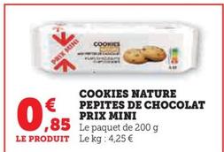 Prix Mini - Cookies Nature Pepites De Chocolat