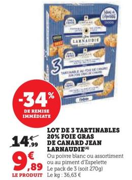 Lot de 3 Tartinables 20% Foie Gras De Canard