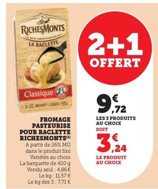 fromage pasteurise pour raclette