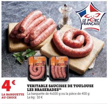 les braserades - veritable saucisse de toulouse