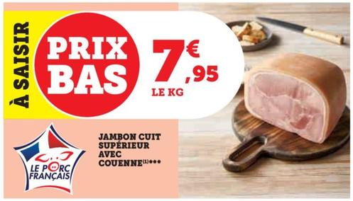 jambon cuit superieur avec couenne