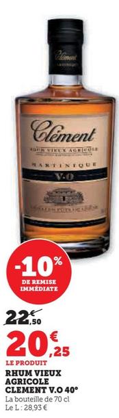 RHUM VIEUX AGRICOLE V.O 40°