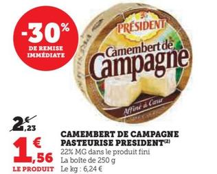 CAMEMBERT DE CAMPAGNE PASTEURISE