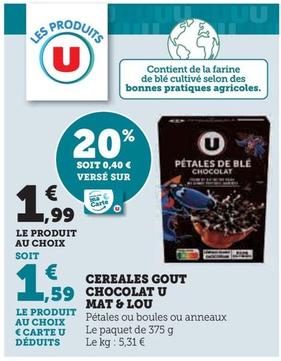 mat&lou cereales gout chocolat u