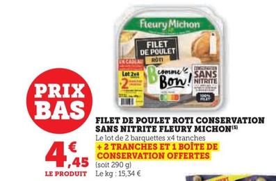 FILET DE POULET ROTI CONSERVATION SANS NITRITE