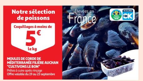 Auchan - Moules de Corde de Méditerranée Filière " Cultivons le Bon "