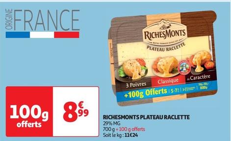 richesmonts - plateau raclette