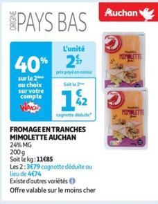 Auchan - Fromage Entranches Mimolette