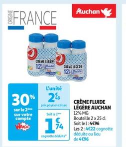 Auchan - Crème Fluide Légère
