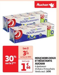 Auchan - Mouchoirs Doux Et Résistants