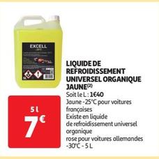 liquide de refroidissement universel organique jaune