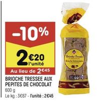 brioche tressee aux pepites de chocolat