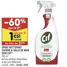 Spray Nettoyant Cuisine & Salle De Bain 5en1