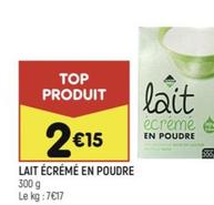 lait ecreme en poudre