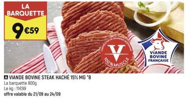 viande bovine steak haché 15% mg *8