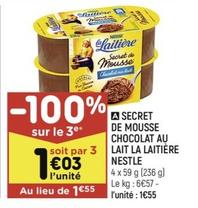 SECRET DE MOUSSE CHOCOLAT AU LAIT LA LAITIÈRE