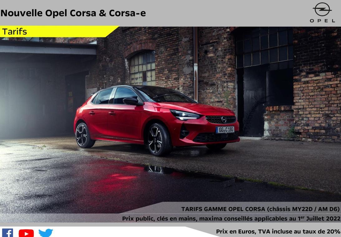 Opel - Corsa & Cora E offre sur Opel