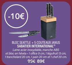 Sabatier International - Bloc Seattle + 5 Couteaux Janus