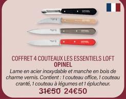 Opinel - Coffret 4 Couteaux Les Essentiels Loft