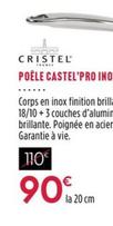 cristel - poêle  castel'pro  inox 20cm