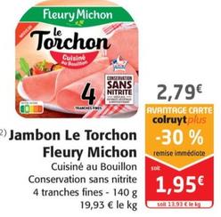 Jambon le torchon offre à 2,79€ sur Colruyt