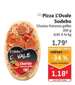 Pizza l'ovale offre à 1,79€ sur Colruyt