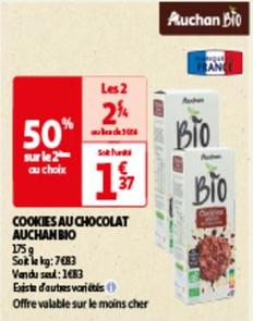 Auchan - COOKIES AU CHOCOLAT BIO