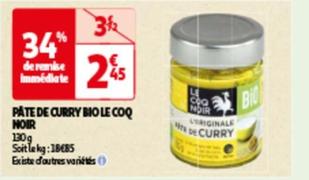 LE COQ NOIR - PATE DE CURRY BIO