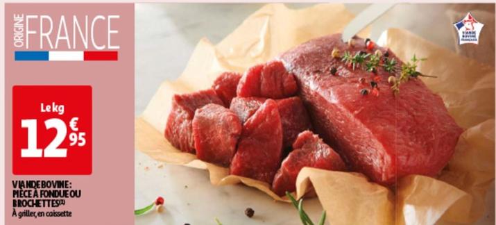 viande bovine: pièce à fondue ou brochettes