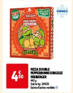 pizza double pepperronni surgelee freiberger