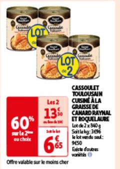 Raynal Et Roquelaure - Cassoulet Toulousain Cuisiné A La Graisse De Canard